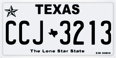 TX license plate CCJ3213