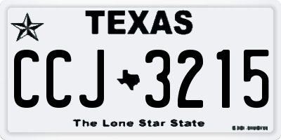 TX license plate CCJ3215