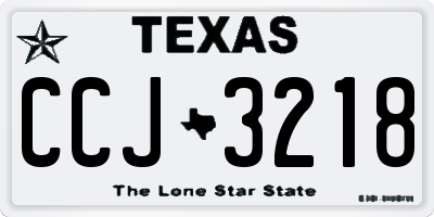 TX license plate CCJ3218