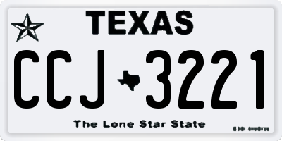 TX license plate CCJ3221