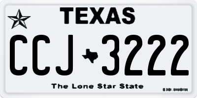 TX license plate CCJ3222