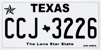 TX license plate CCJ3226