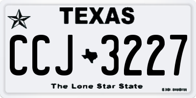 TX license plate CCJ3227