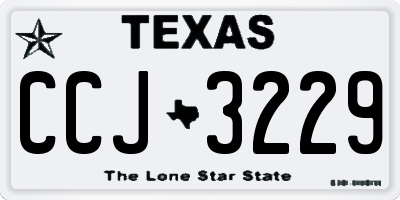 TX license plate CCJ3229