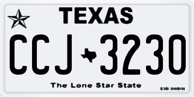 TX license plate CCJ3230
