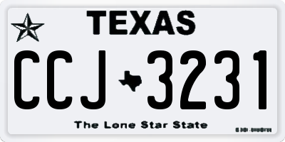 TX license plate CCJ3231