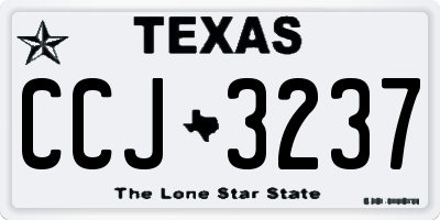 TX license plate CCJ3237