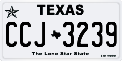 TX license plate CCJ3239