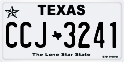 TX license plate CCJ3241