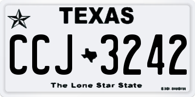 TX license plate CCJ3242