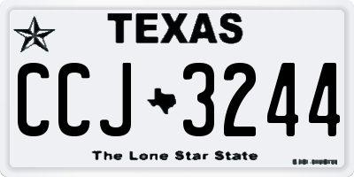 TX license plate CCJ3244