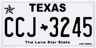 TX license plate CCJ3245