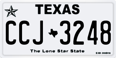 TX license plate CCJ3248
