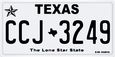 TX license plate CCJ3249