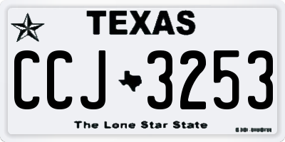 TX license plate CCJ3253