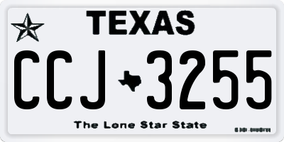 TX license plate CCJ3255