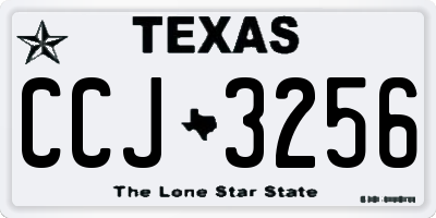 TX license plate CCJ3256