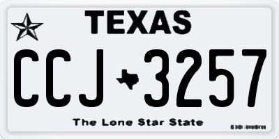 TX license plate CCJ3257