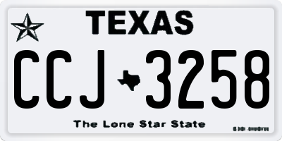 TX license plate CCJ3258