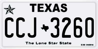 TX license plate CCJ3260