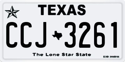 TX license plate CCJ3261