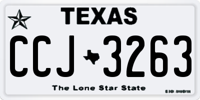 TX license plate CCJ3263