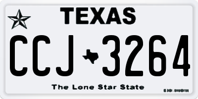 TX license plate CCJ3264