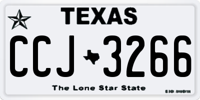 TX license plate CCJ3266