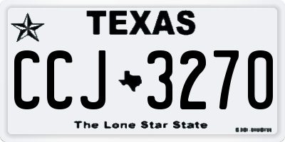 TX license plate CCJ3270