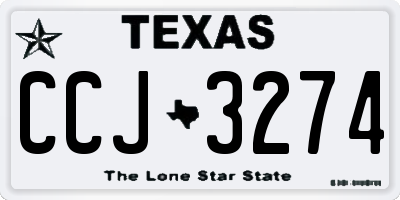 TX license plate CCJ3274