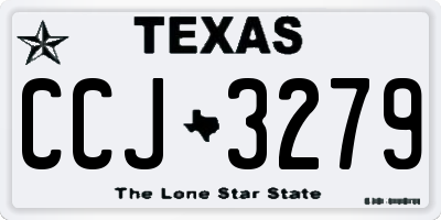 TX license plate CCJ3279