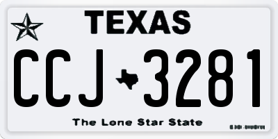 TX license plate CCJ3281