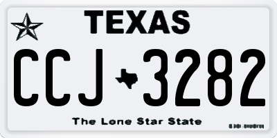 TX license plate CCJ3282