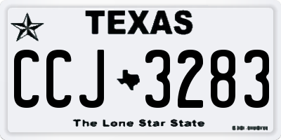 TX license plate CCJ3283