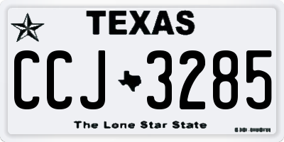 TX license plate CCJ3285
