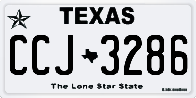 TX license plate CCJ3286