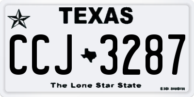TX license plate CCJ3287