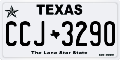 TX license plate CCJ3290