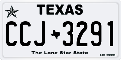 TX license plate CCJ3291
