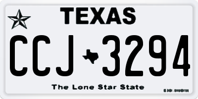 TX license plate CCJ3294