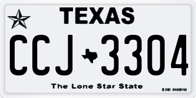 TX license plate CCJ3304