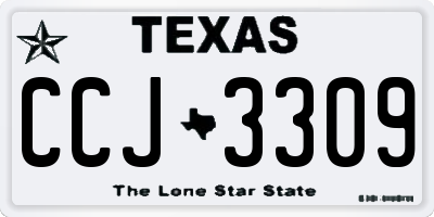 TX license plate CCJ3309