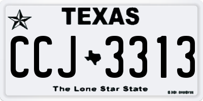 TX license plate CCJ3313