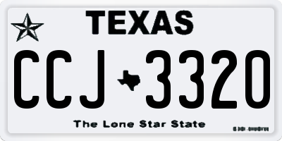TX license plate CCJ3320