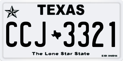 TX license plate CCJ3321