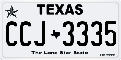 TX license plate CCJ3335