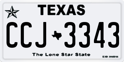 TX license plate CCJ3343