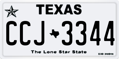 TX license plate CCJ3344