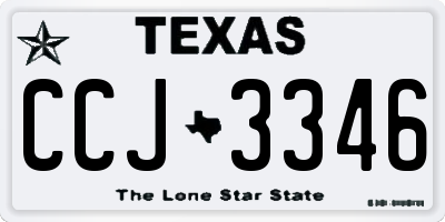 TX license plate CCJ3346