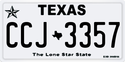 TX license plate CCJ3357